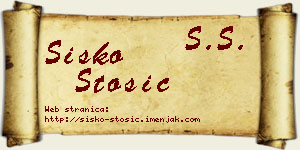 Sisko Stošić vizit kartica